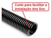 Tubo / Espaguete Corrugado 07,5mm - 5/16" - Para Fios / Chicotes (Conduítes) - 11241