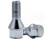 Parafuso de Roda Conico e Cromado VW, GM Mult M12 X 1,50 X 25,0 mm Chave 17 Jogo c/ 16 pçs