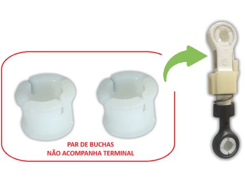 Buchas dos Terminais dos Cabos de Marchas Engate/Seleção VW Amarok -Câmbio Manual