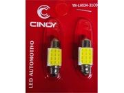 Lâmpada LED Torpedo 31mm 12 LEDs SMD Branco - PAR - 9912